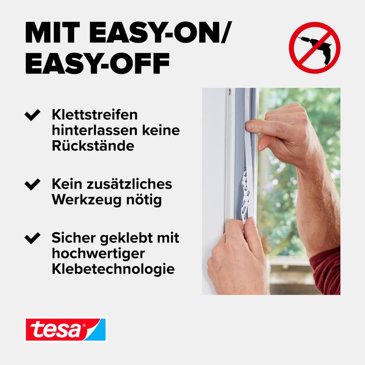 Actual product image tesa Insect screen COMFORT for windows, with Velcro tape, self-adhesive, without drilling (170 x 180 cm)