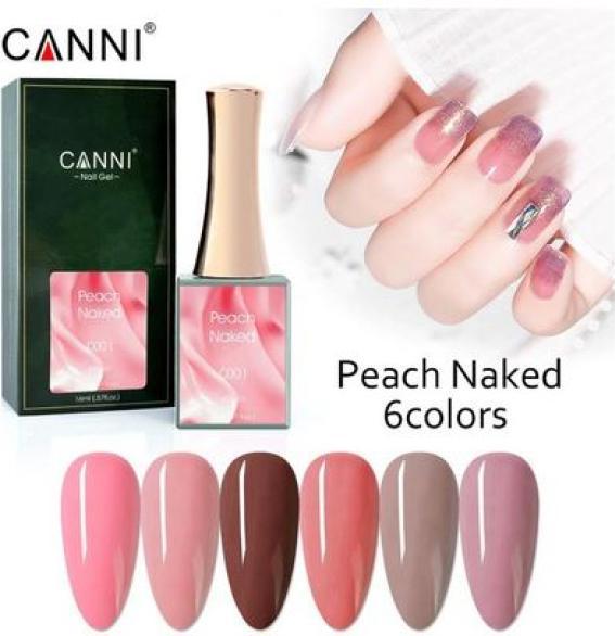 Actual product image Nagellack24 Gellacquer Peach Naked C005 UV/LED (Peach Naked, UV gel varnish)