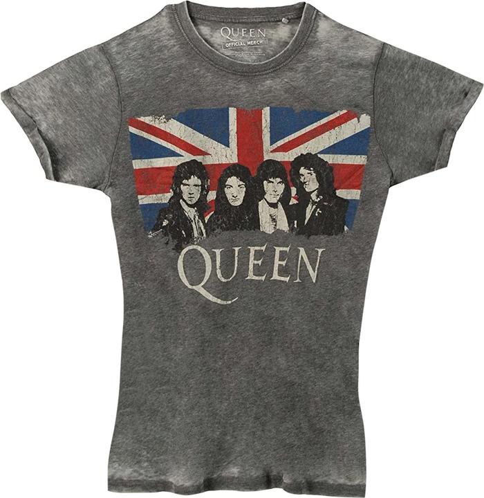 Queen Erwachsene Burnout Union Jack TShirt (XXL)
