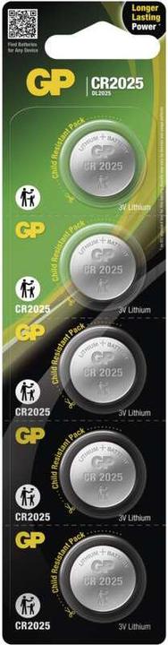 Image du produit GP Batteries Pile au lithium (5 pcs, CR2025, 160 mAh)
