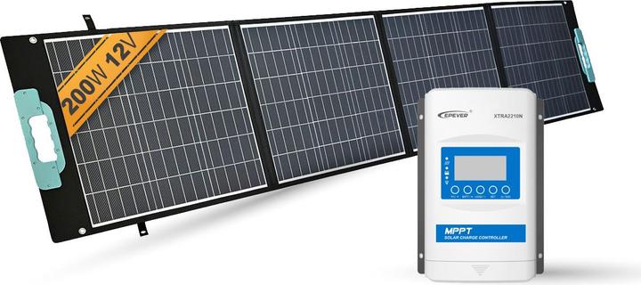 Enjoy solar Pannello solare pieghevole Gaia - Set 200W/12V (100 W, 5.80 kg)