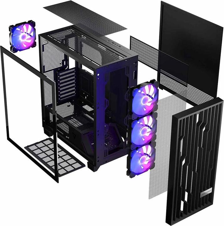Produktbild Modecom Volcano Perun Apex ARGB czarna (mATX, ATX, ITX, E-ATX)