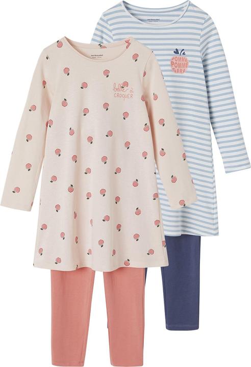 Produktbild Vertbaudet 2er-Pack Mädchen Nachthemden & Leggings BASICS OEKO-TEX® (86)