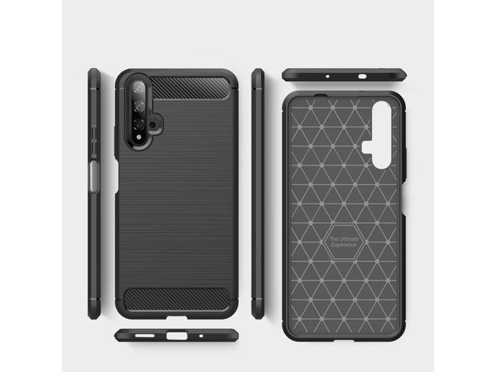 Produktbild Screenguard Huawei Nova 5T Hülle Carbon Brushed Soft TPU (Huawei Nova 5T)