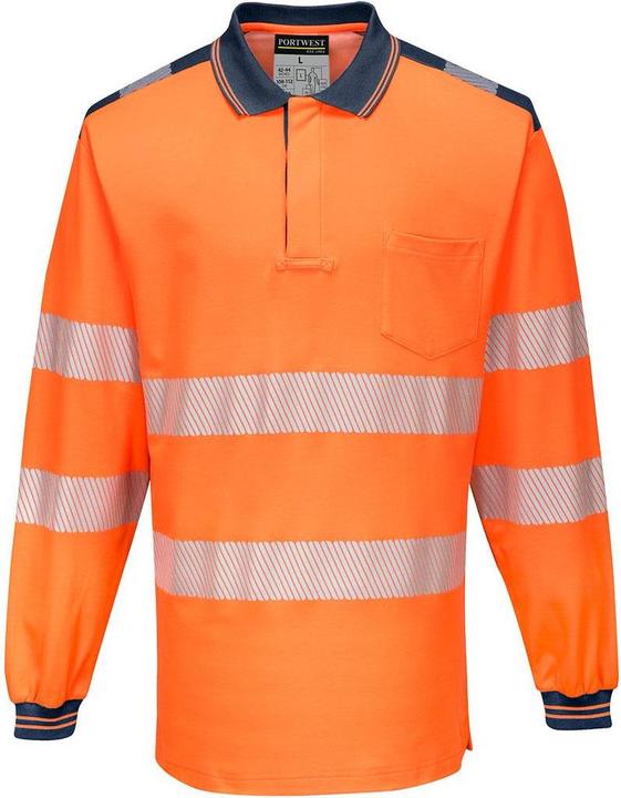 Portwest PW3 Baumwolle HiVis SicherheitsPolohemd (M)