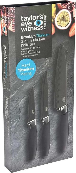 Produktbild Taylor's Eye Witness Küchenmesser-Set BROOKLYN Titanium 3-teilig