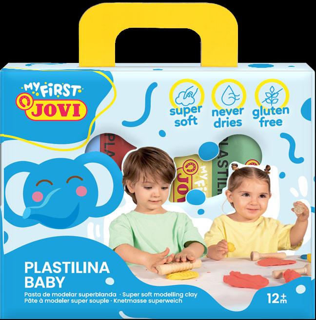 Actual product image Jovi My First Plastilina Baby modelling clay, 4 x 38 g in carton, assorted colours