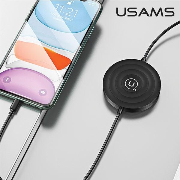 Image du produit Usams Ład. indukcyjna US-CC096 10W z kablem lightning czarny/black CC96WH01 (10 W)