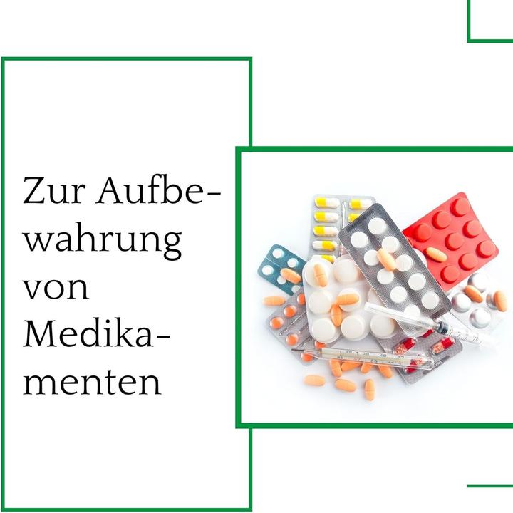Produktbild Novaliv 2er Set Medikamenten Organizer gross Hausapotheke - 25 x 16 cm ANTHRAZIT GRAU mit Abtrennung (25 x 16 cm)