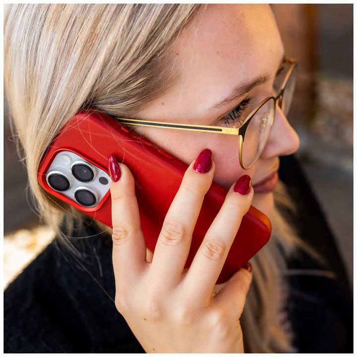 Immagine prodotto Fixed MagLeather fisso | Retro | Apple | iPhone 16 Pro Max | Pelle | Rosso (Apple iPhone 16 Pro Max)