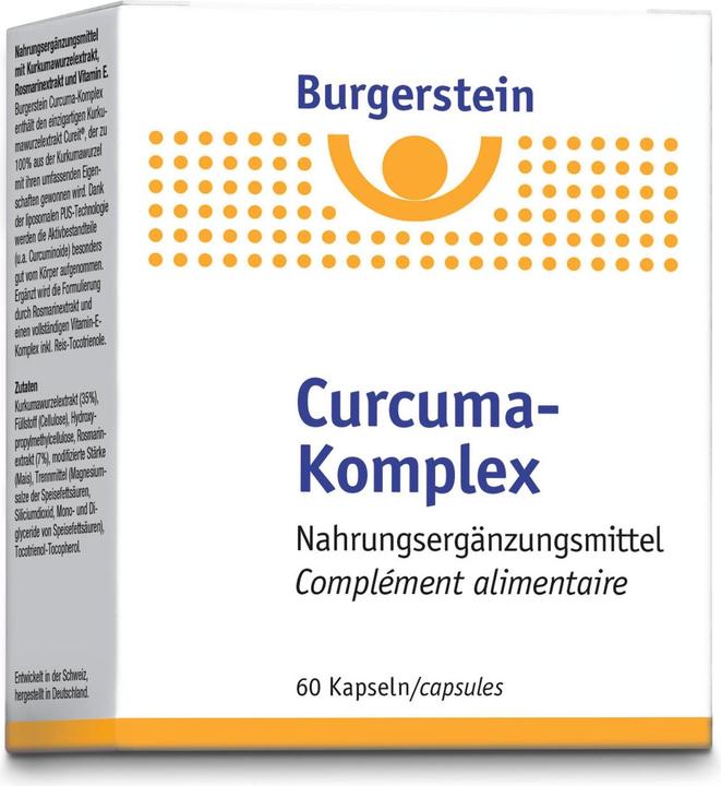 Nutritional values and ingredients Burgerstein Curcuma Complex (1 Piece, Capsules, 42 g)