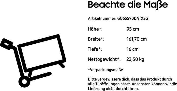 Nutritional values and ingredients Samsung 65" OLED 4K S90D Tizen OS™ Smart TV 2024 (65", S90D, OLED, 4K, 2024)