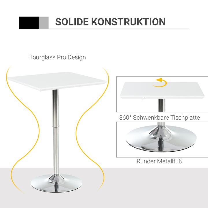 Produktbild Homcom Bistrotisch höhenverstellbar (60 x 60 x 92 cm)