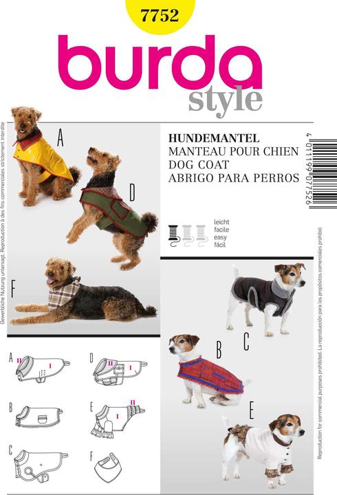 Image du produit Patrons Manteau pour chien