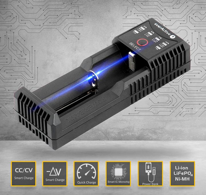 Immagine prodotto Everactive Caricabatterie di potenza B Ank Uc-100c (1 pz., AA, C, AAA, Batteria + Caricabatterie)
