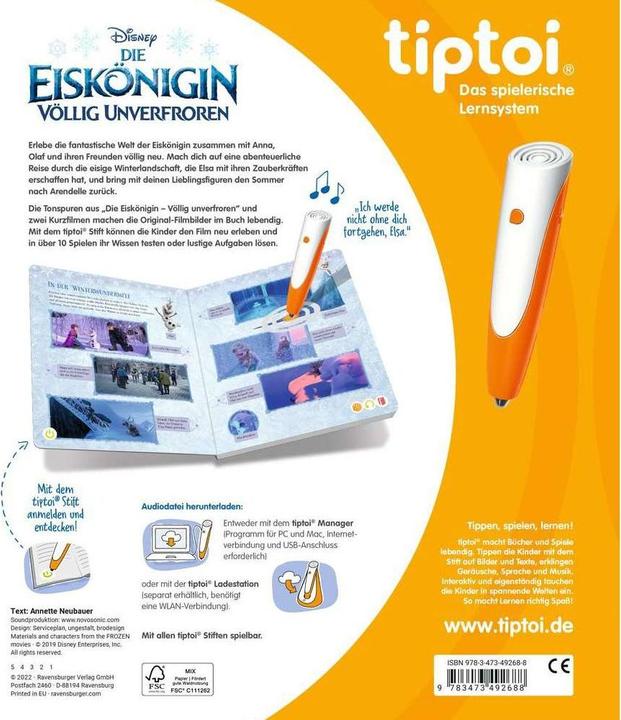 Actual product image tiptoi Disney Die Eiskönigin - H22 (German, Annette new farmer, 2022)