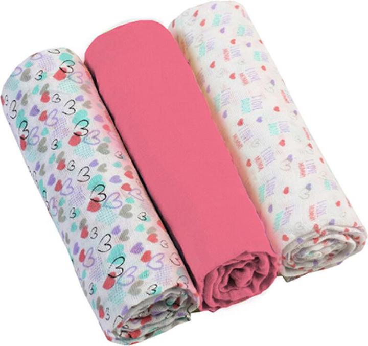 Image du produit Babyono 348/02 Couches Mousseline Framboise 3 pièces