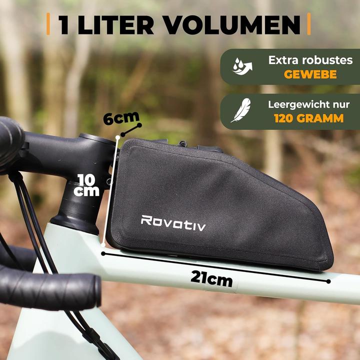 Actual product image Rovativ Rahmentasche für Velos (1 l, Frame bag)