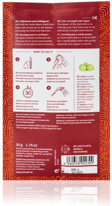 Immagine prodotto Khadi Maschera per capelli The Power Of Amla 50 g (52 ml)