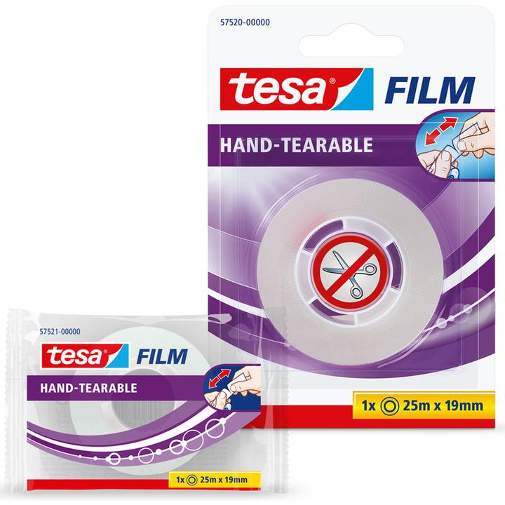 Actual product image tesa tesafilm adhesive tape can be torn by hand (19 mm)