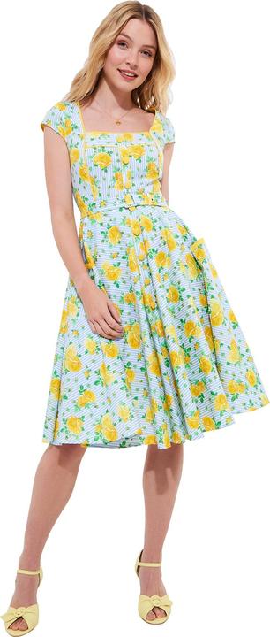 Actual product image Joe Browns Belted Floral Knee Dress (40)