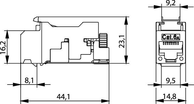 Produktbild Telegärtner RJ Buchse AMJ-S Modul Cat.6A