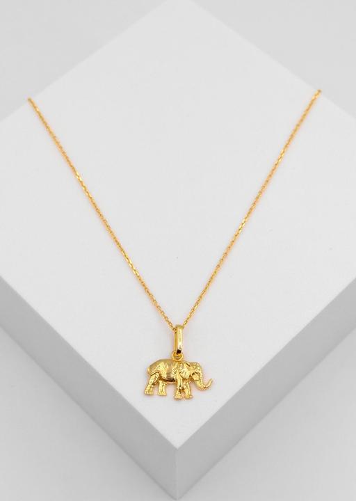 Produktbild Muau Pendant elephant yellow gold 750, 17x15mm (750/18K Gelbgold)