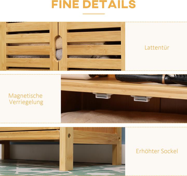 Immagine prodotto Kleankin Mobile da bagno con ante a persiana