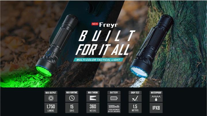Produktbild Olight Freyr LED Taschenlampe mit vier Farben (16 cm, 1750 lm)