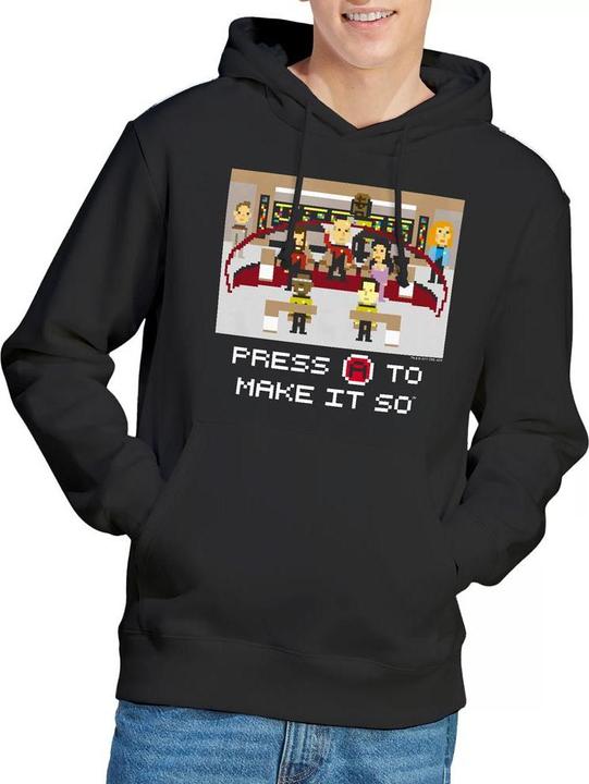 Immagine prodotto Make It So Felpa con Cappuccio Pixel Uomo (S)