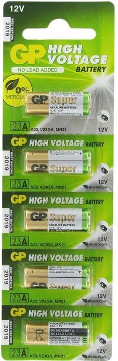 Produktbild GP Batteries 23A, 23Ae, A23, VA23GA, MS21, MN21, 8LR932 (5 Stk., LR9, 38 mAh)