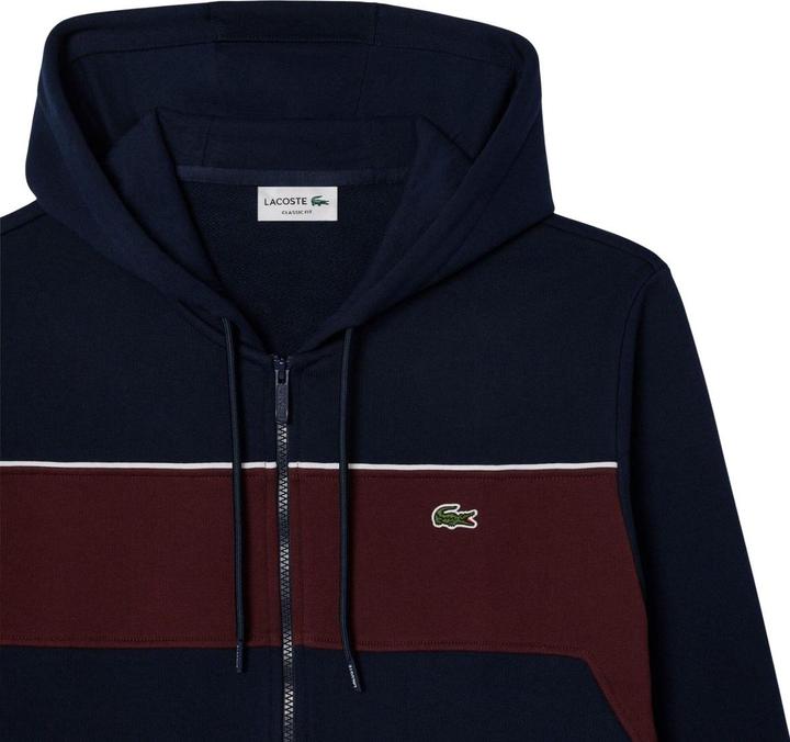Actual product image Lacoste Mens Colour Block Full Zip Hoodie (S)