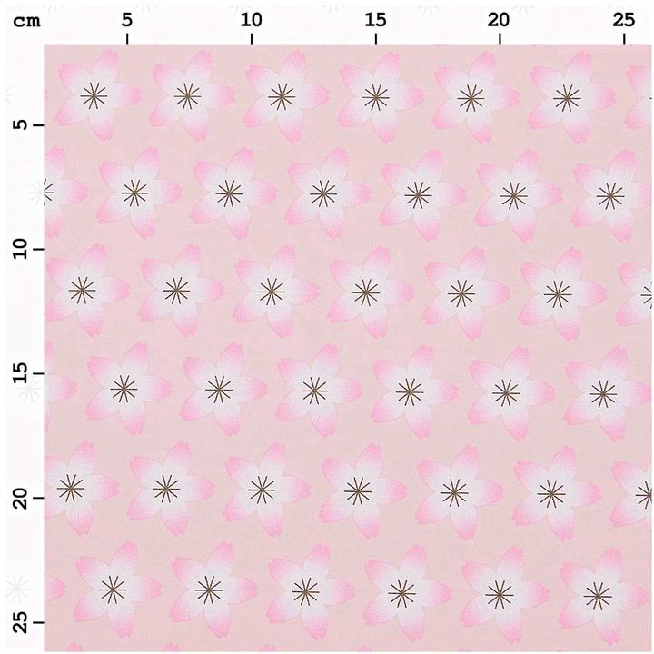 Produktbild Rico Design Baumwoll-Stoff Popeline "Sakura Blüten Rosé", 140 cm breit, Meterware