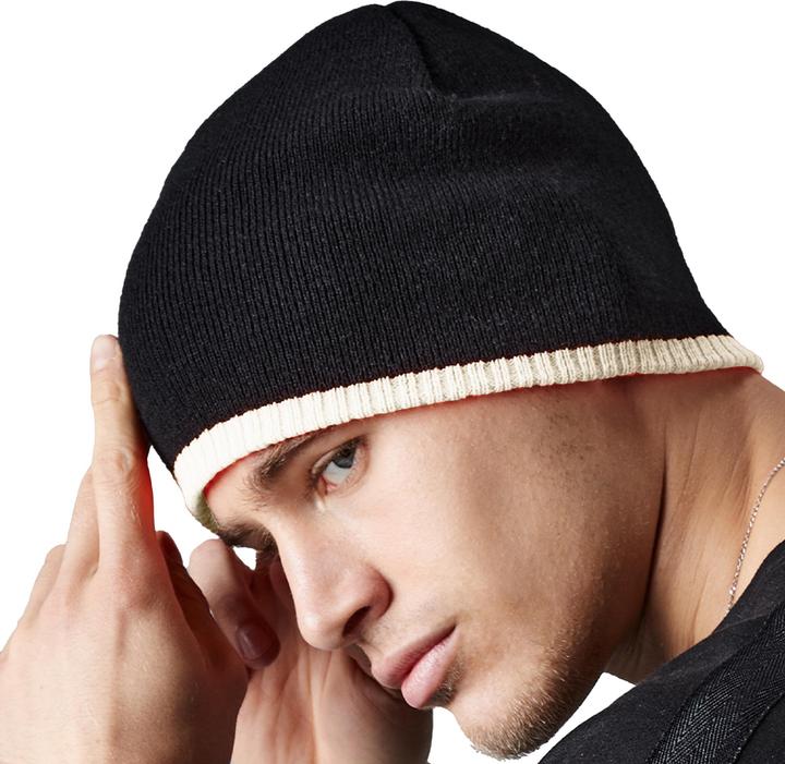 Actual product image Beechfield Beanie hat Knitted hat with contrasting edge (One size)
