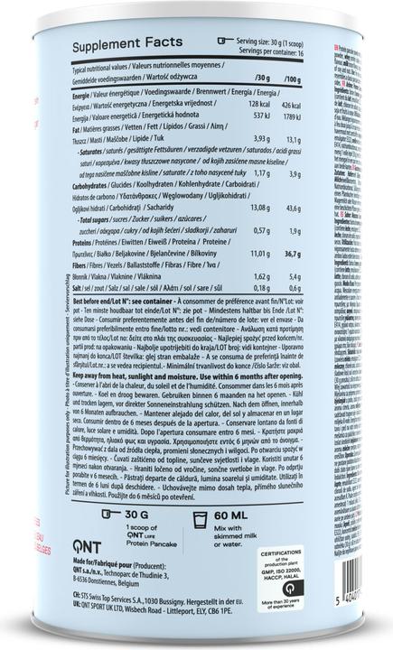 Nährwerte und Zutaten QNT Protein Pancake (Apfel Zimt, 1 Stk., 500 g)
