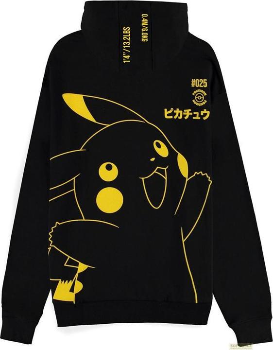 Immagine prodotto Difuzed Pokémon - Pikachu Outline - Felpa con cappuccio con zip da uomo - XS (XS)