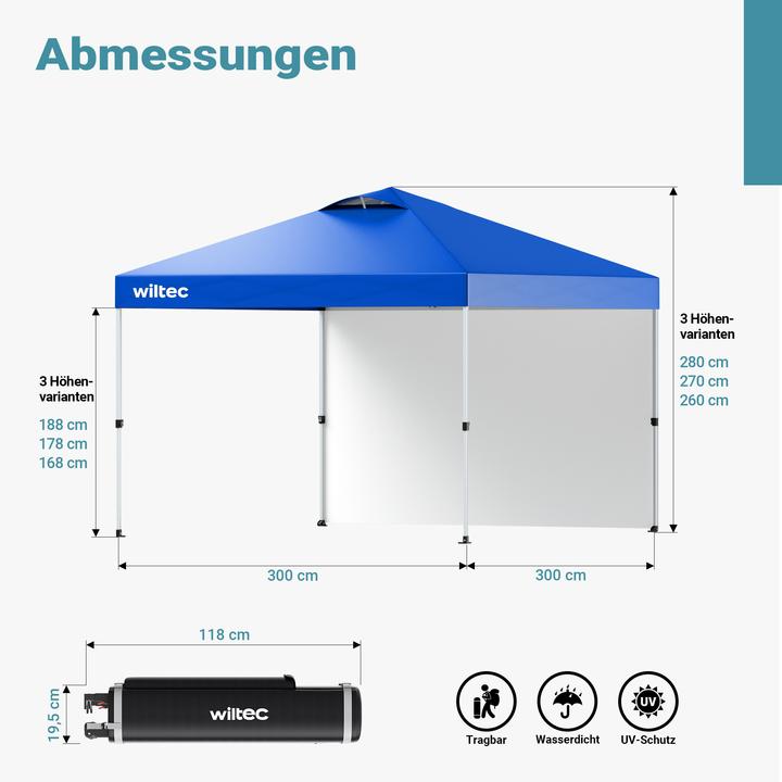 Immagine prodotto Wiltec Pop up (300 cm, 300 cm)