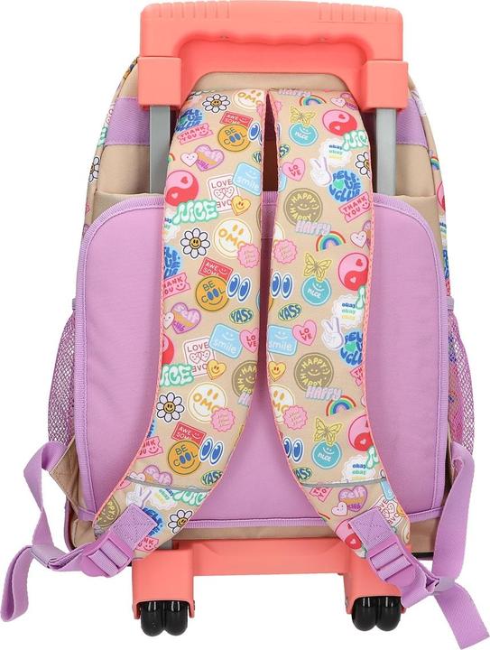 Actual product image Top Model Topmodel - TOPModel School Backpack Trolley GIRL POWER - Beige, Lilac, Coral - 34x24x50 cm (413286) (28 l)
