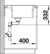 Actual product image Blanco Etagon 6 (Fitted sink with draining board, 60 cm, 51 cm)