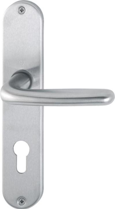 Produktbild Hoppe Langschildgarnitur Cardiff E1850Z/302 Edelstahl F69 PZ 72 mm DIN links / rechts (Türschildgarnitur)