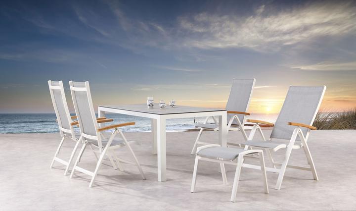 Productafbeelding Best Vouwstoel Cavalese wit/Teak