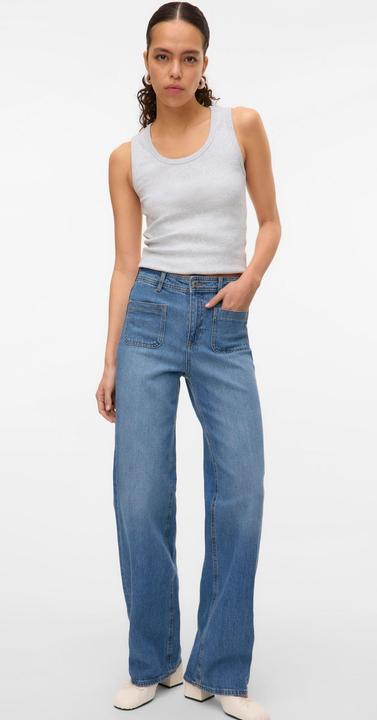 Immagine prodotto Vero Moda VMTESSA Hohe Taille Weiter Beinschnitt Jeans Weit geschnitten (26)