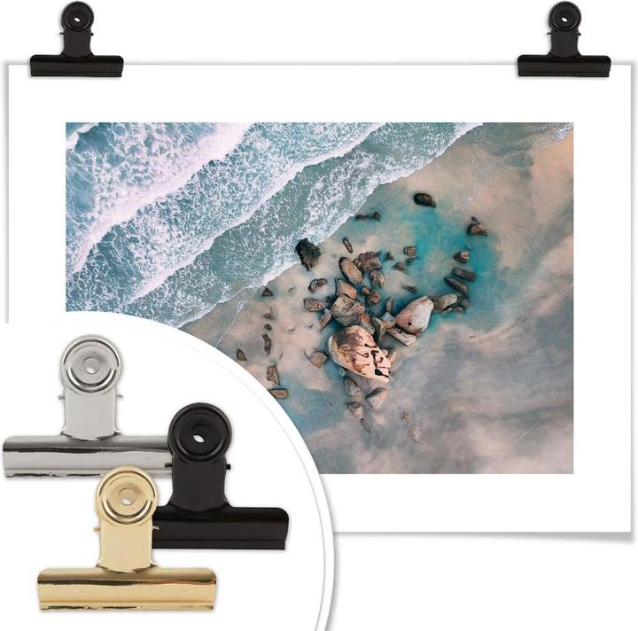 Image du produit Trenddeko La vue d'en haut : des pierres sur la plage (40 x 30 cm)
