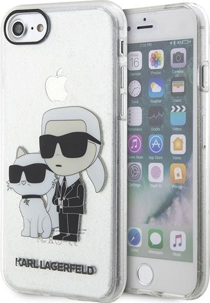 Image du produit Karl Lagerfeld KLHCI8HNKCTGT iPhone 7/8/ SE 2020 / SE 2022 étui rigide transparent Gliter Karl&Chou (Apple iPhone 7, Apple iPhone SE, Apple iPhone 8)
