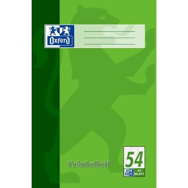 Produktbild Oxford Vokabelheft (A4, Liniert, Harter Einband)