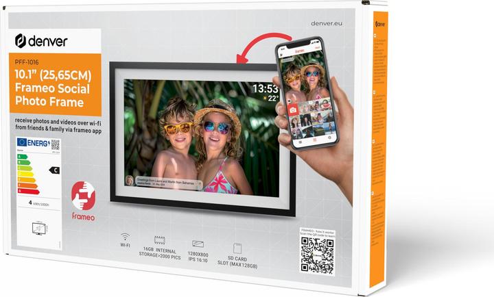 Actual product image Denver FRAMEO PFF-1016 - Black/White (10.10", 1280 x 800 pixels)