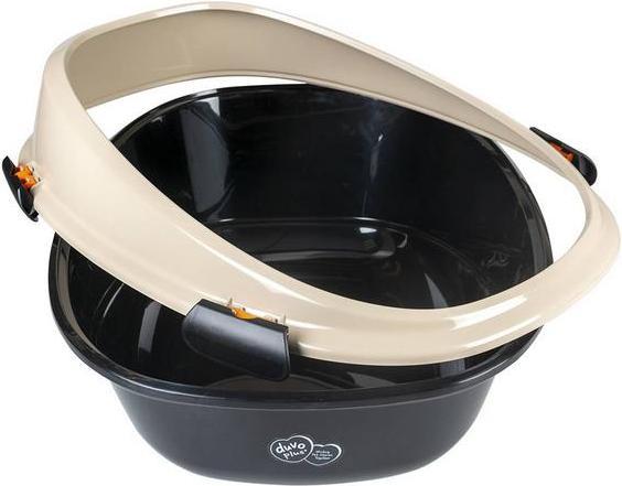 Produktbild Duvoplus Katzentoilette Penny mit Rand, 66x49x34cm, grau-beige (Katzenklo offen)