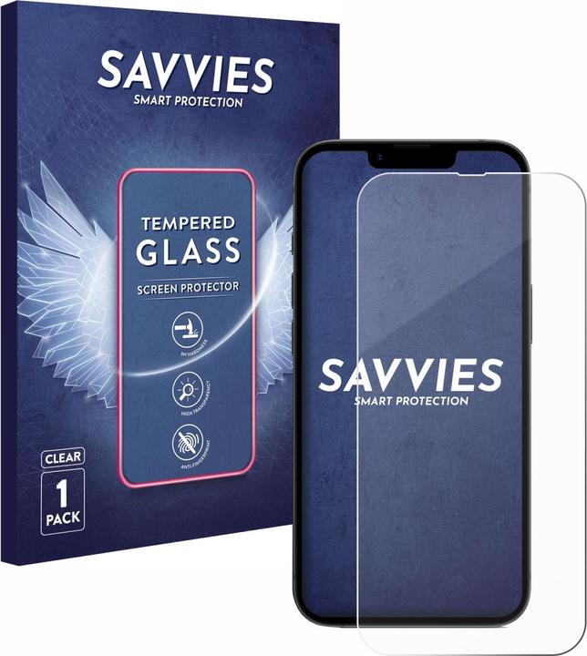 Savvies Panzerglas Displayschutz 9H Schutzglas Glas Klar Transparent (1 Stück, Apple iPhone 16e)