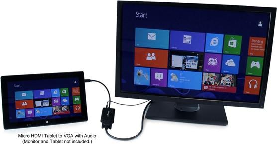 Actual product image StarTech Micro HDMI To VGA With Audio (Digital -> Analog)