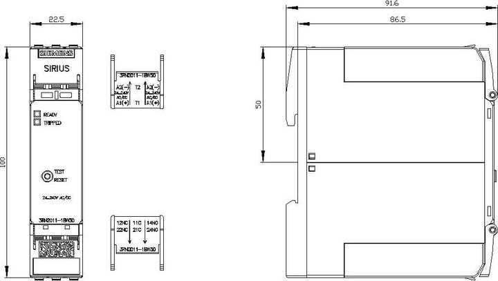 Produktbild Siemens Thermistor motor 22.5mm enclosure